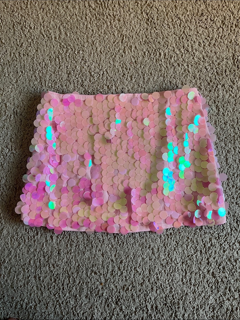 Gbemi Pink Sequin Mini Skirt